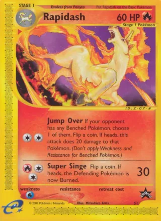 Rapidash #51 · Wizards Black Star Promos Pokémon card
