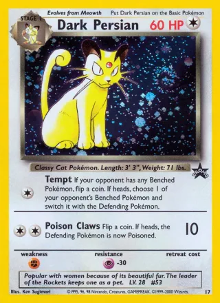 Dark Persian #17 · Wizards Black Star Promos Pokémon card