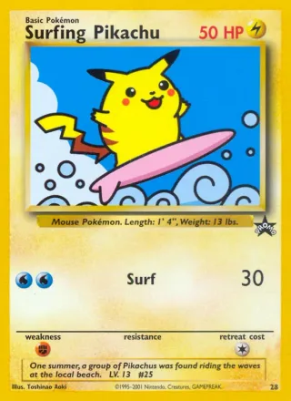 Surfing Pikachu #28 · Wizards Black Star Promos Pokémon card
