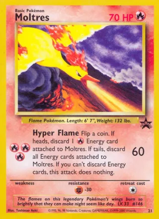 Moltres #21 · Wizards Black Star Promos Pokémon card