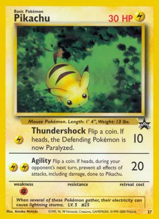 Pikachu #27 · Wizards Black Star Promos Pokémon card