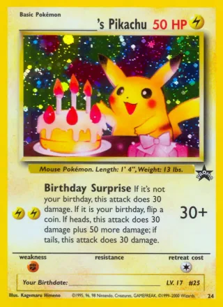 ___________'s Pikachu #24 · Wizards Black Star Promos Pokémon card