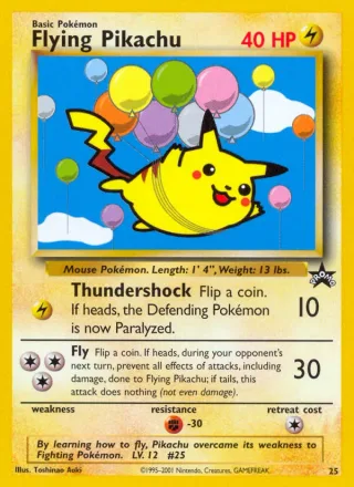 Flying Pikachu #25 · Wizards Black Star Promos Pokémon card