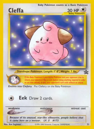 Cleffa #31 · Wizards Black Star Promos Pokémon card