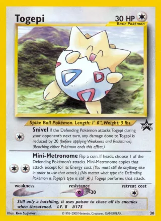 Togepi #30 · Wizards Black Star Promos Pokémon card
