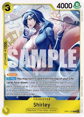 Shirley #OP11-104 · A Fist of Divine Speed One Piece card