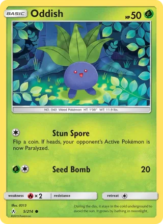 Oddish #5 · Unbroken Bonds Pokémon card
