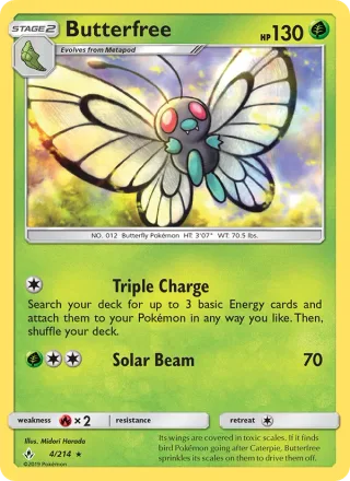 Butterfree #4 · Unbroken Bonds Pokémon card