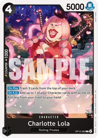 Charlotte Lola #OP15-082 · Adventure on Kami's Island One Piece card