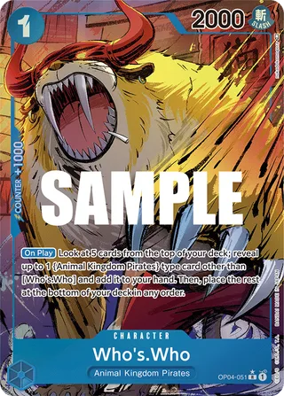 Who's.Who (Alternate Art) #OP04-051-alternate-art · Kingdoms of Intrigue One Piece card