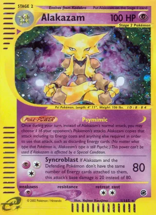 Alakazam #1 · Expedition Base Set Pokémon card