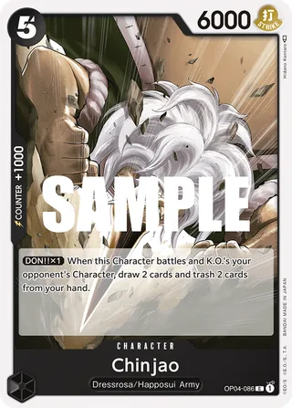 Chinjao #OP04-086 · Kingdoms of Intrigue Pre-Release Cards One Piece card