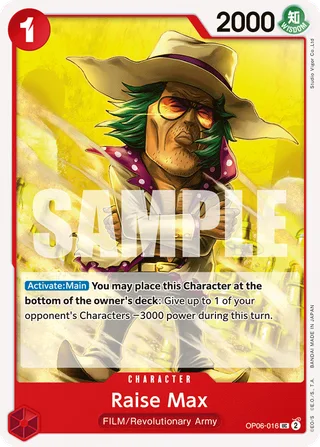 Raise Max #OP06-016 · Wings of the Captain Pre-Release Cards One Piece card