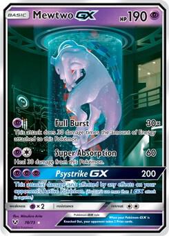 Mewtwo GX #78 · Shining Legends Pokémon card
