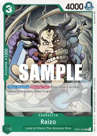 Raizo (CS 2023 Event Pack Finalist Ver.) #OP01-052-cs-2023-event-pack-finalist-ver · One Piece Promotion Cards One Piece card