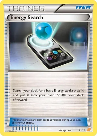 Energy Search #21 · BW trainer Kit (Excadrill) Pokémon card