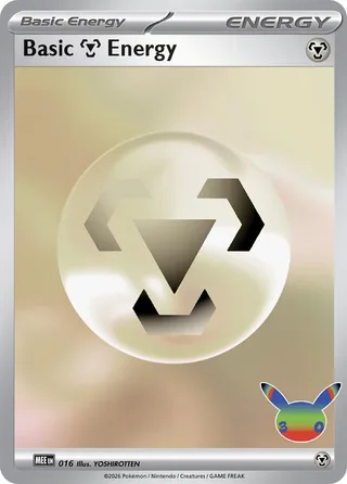 Basic Metal Energy - 016 (30th Celebration) #016 · Mega Evolution Energy Pokémon card