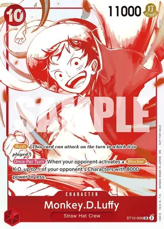 Monkey.D.Luffy (3rd Anniversary Treasure Campaign Pack) #ST10-006-3rd-anniversary-treasure-campaign-pack · One Piece Promotion Cards One Piece card