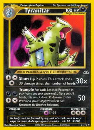 Tyranitar #31 · Neo Discovery Pokémon card