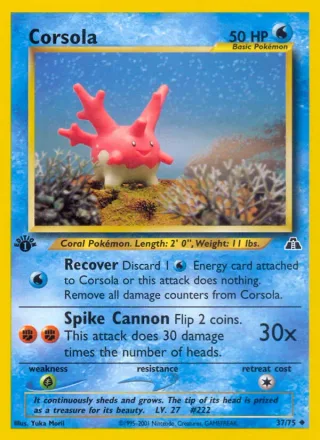 Corsola #37 · Neo Discovery Pokémon card