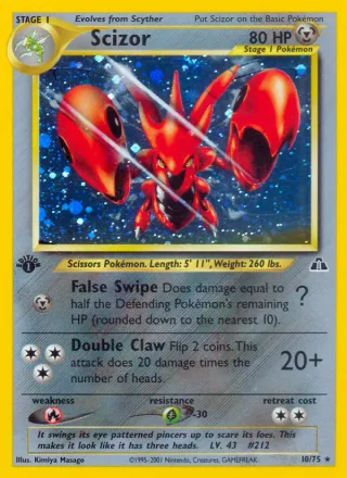 Scizor #10 · Neo Discovery Pokémon card