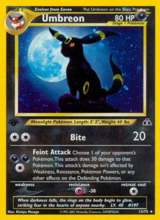 Umbreon #13 · Neo Discovery Pokémon card