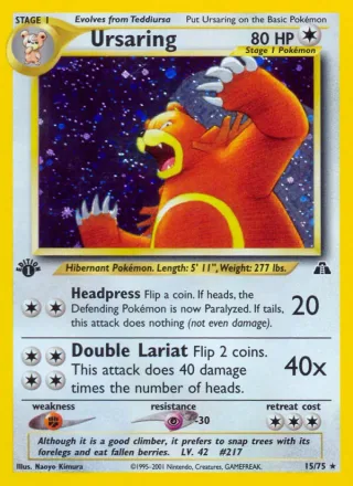 Ursaring #15 · Neo Discovery Pokémon card