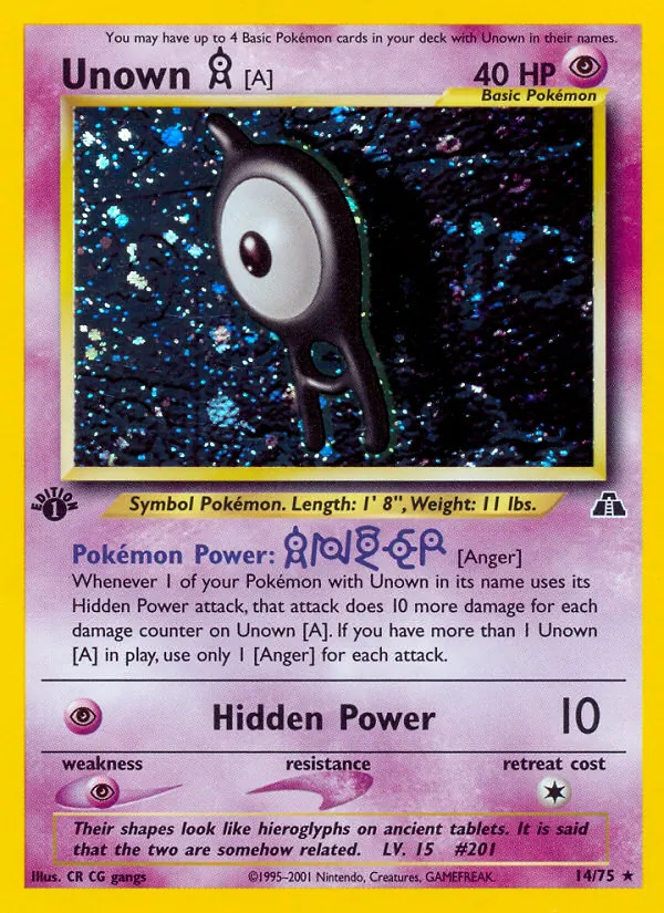 Unown [A] full card art
