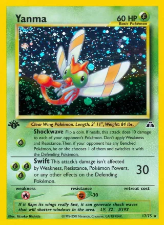 Yanma #17 · Neo Discovery Pokémon card