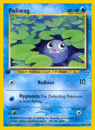 Poliwag #62 · Neo Discovery Pokémon card