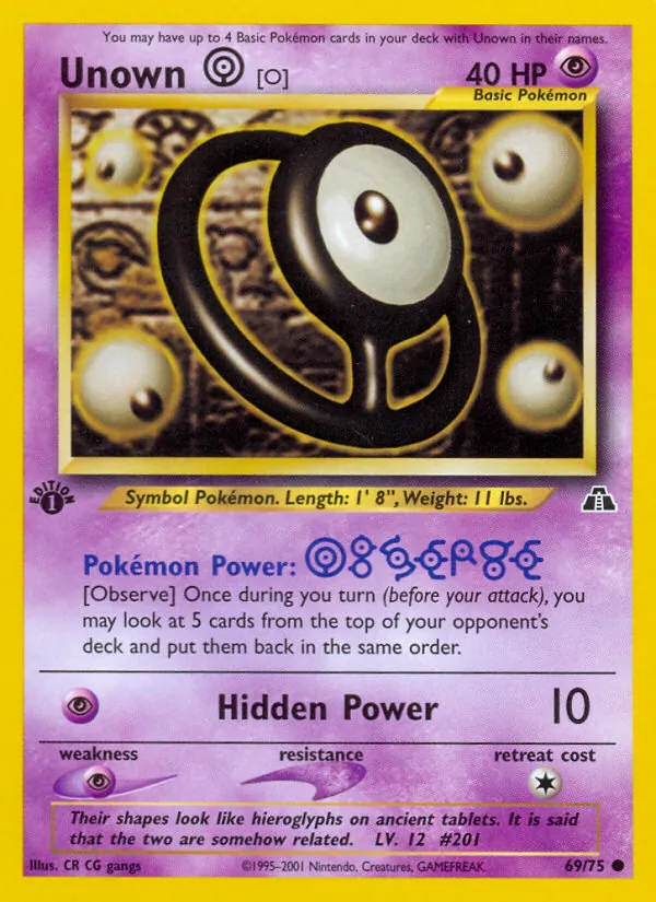 Unown [O] full card art