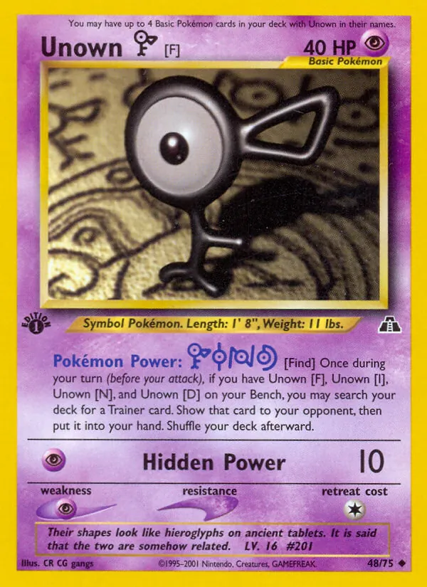 Unown [F] full card art