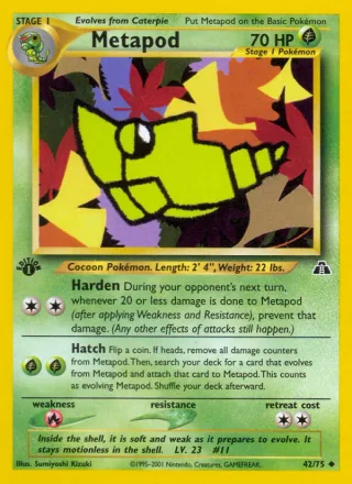 Metapod #42 · Neo Discovery Pokémon card