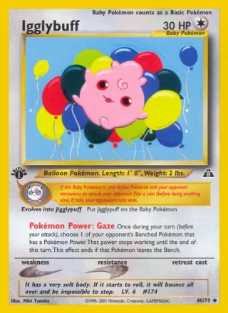 Igglybuff #40 · Neo Discovery Pokémon card