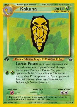 Kakuna #41 · Neo Discovery Pokémon card