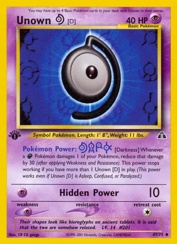 Unown [D] full card art