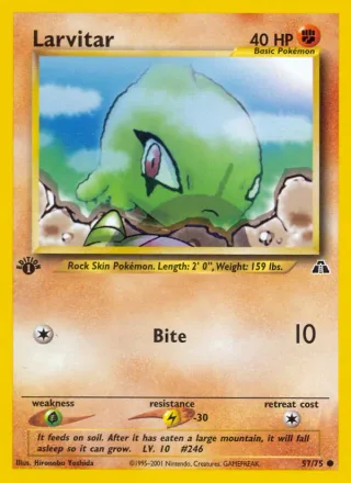 Larvitar #57 · Neo Discovery Pokémon card