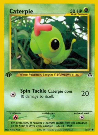 Caterpie #53 · Neo Discovery Pokémon card