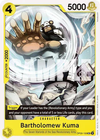 Bartholomew Kuma #OP09-108 · Emperors in the New World One Piece card