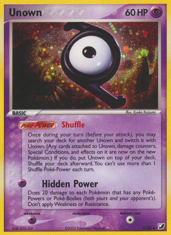 Unown (Z) full card art