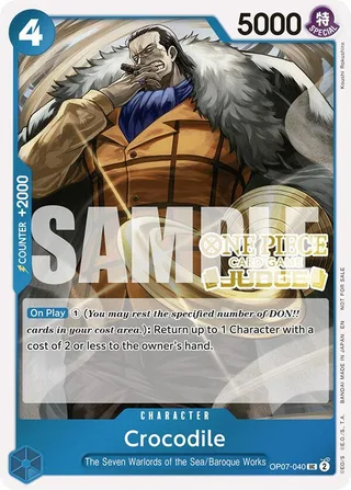Crocodile (Judge Pack Vol. 6) #OP07-040-judge-pack-vol-6 · One Piece Promotion Cards One Piece card