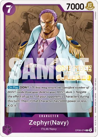 Zephyr (Navy) (Judge Pack Vol. 4) #OP06-074-judge-pack-vol-4 · One Piece Promotion Cards One Piece card