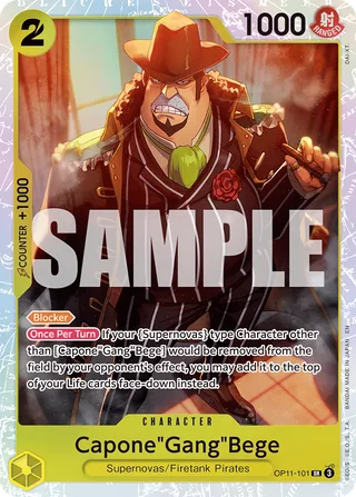 Capone"Gang"Bege #OP11-101 · A Fist of Divine Speed One Piece card