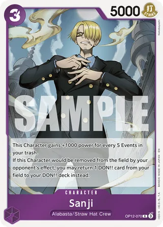 Sanji #OP12-070 · Legacy of the Master One Piece card