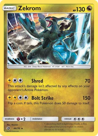 Zekrom #46 · Dragon Majesty Pokémon card