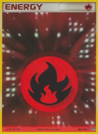 Fire Energy #104 · Power Keepers Pokémon card