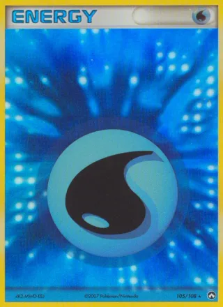 Water Energy #105 · Power Keepers Pokémon card