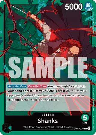 Shanks #OP17-020 · The World's Strongest Warriors One Piece card