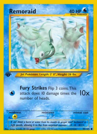 Remoraid #80 · Neo Destiny Pokémon card