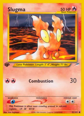 Slugma #82 · Neo Destiny Pokémon card